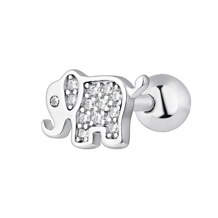 SILBERNER PIERCING OHRRING LUCKY ELEPHANT