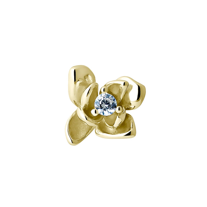 GOLDEN-ROSE PIERCING EARRING
