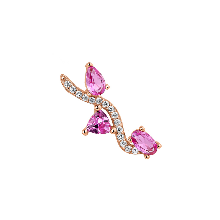 PENDIENTE TREPADOR ORO ROSA AVANI