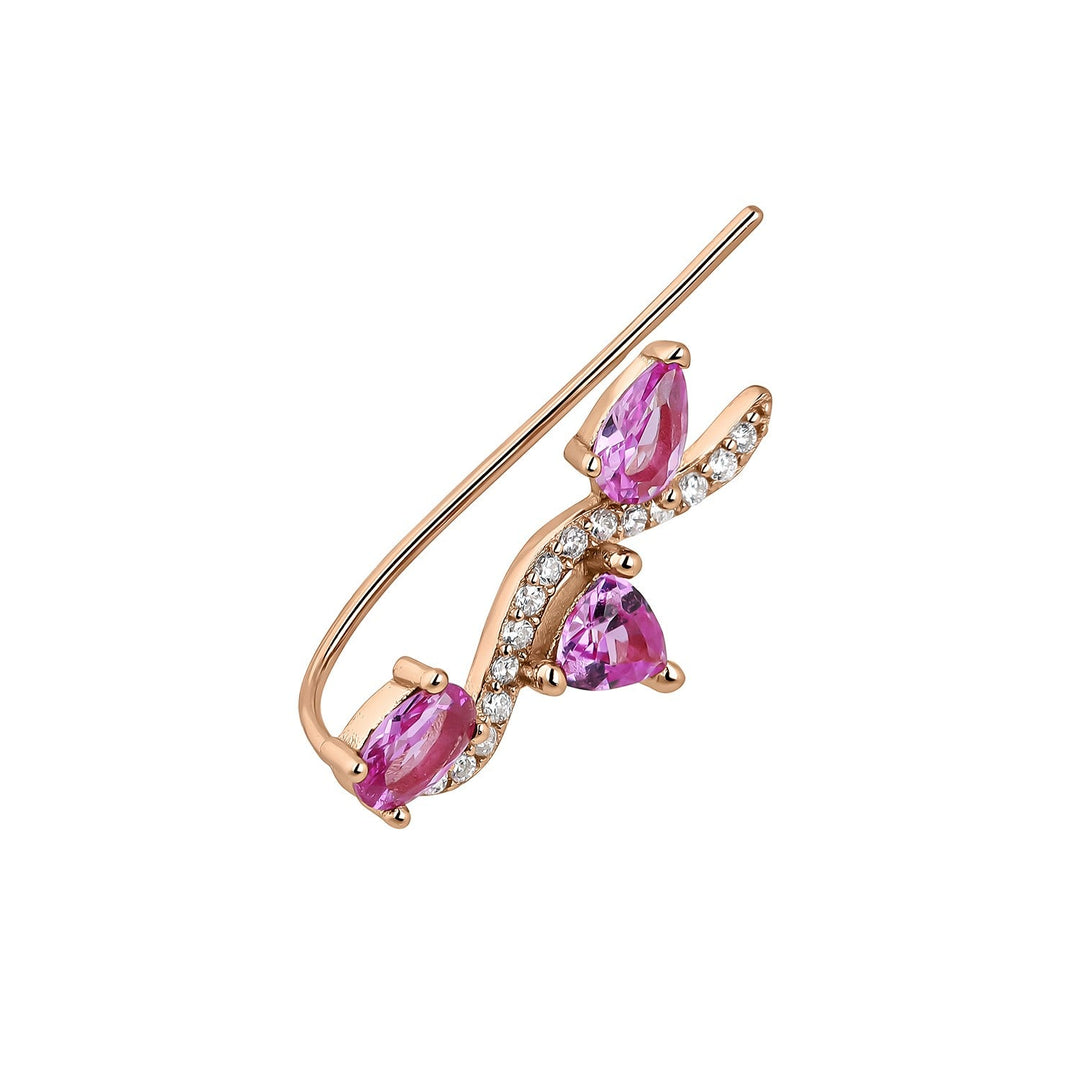 PENDIENTE TREPADOR ORO ROSA AVANI