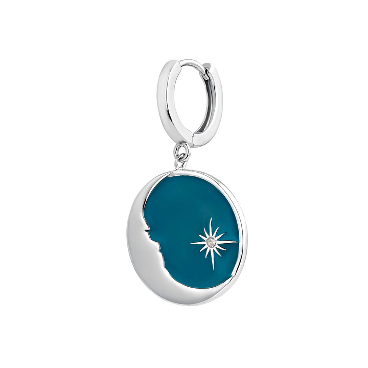 BLUE-MOON SILBER PIERCING-RING