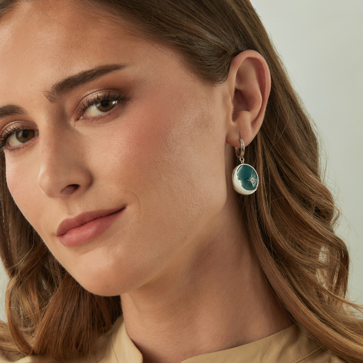 BLUE-MOON SILBER PIERCING-RING