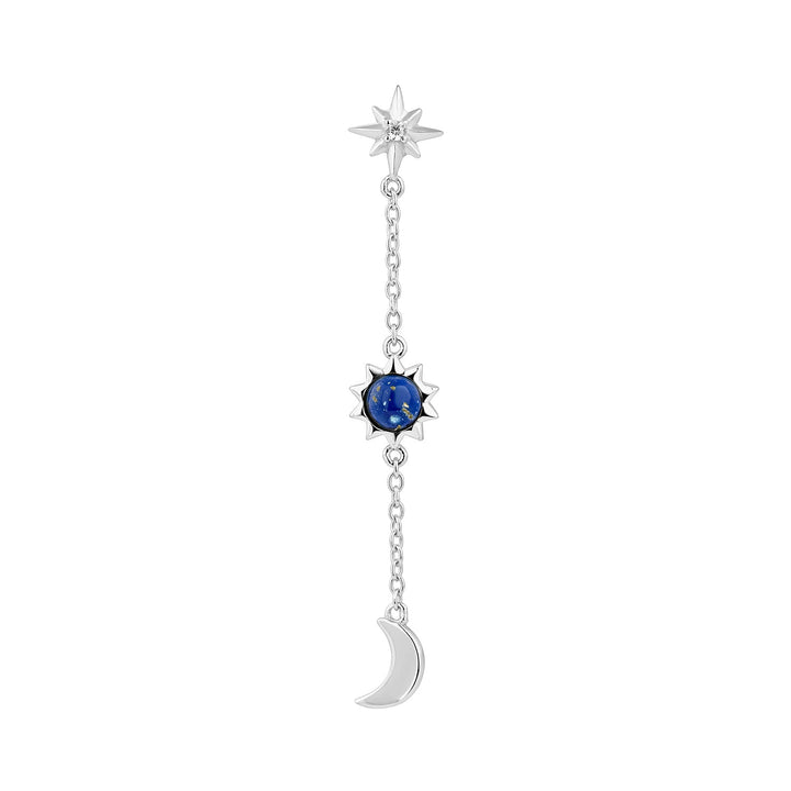 COSMIC-GALAXY SILBER PIERCING OHRRING