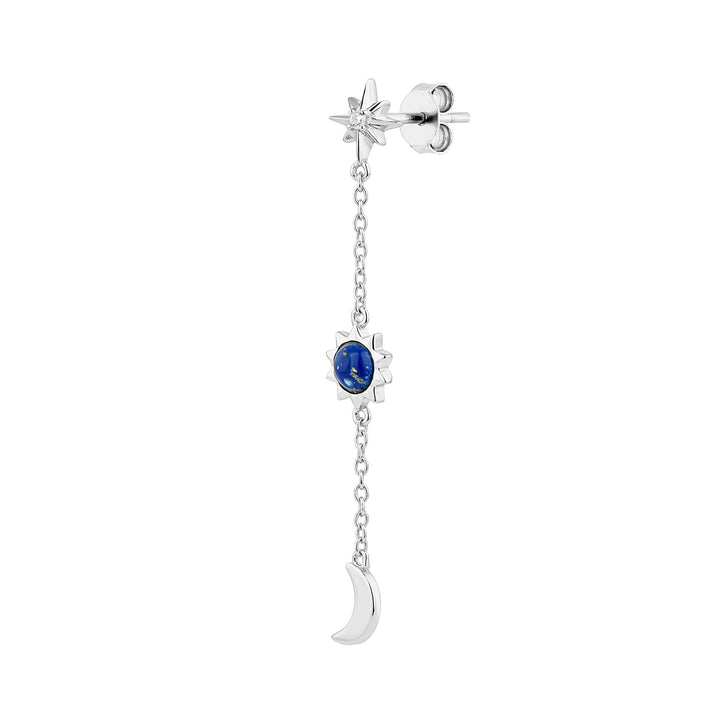 COSMIC-GALAXY SILBER PIERCING OHRRING