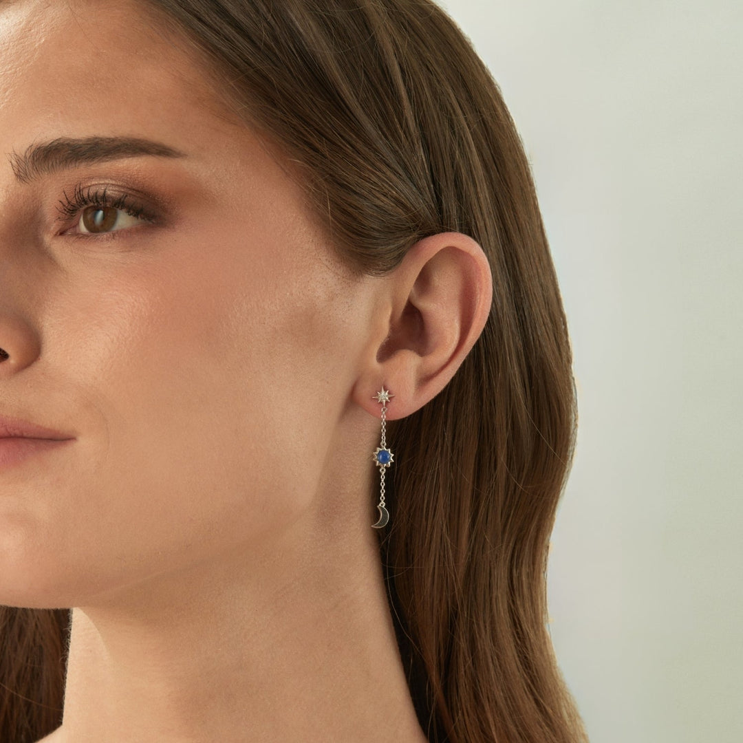 COSMIC-GALAXY SILBER PIERCING OHRRING