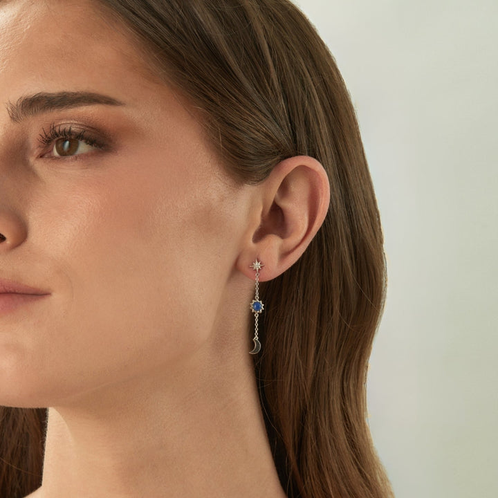COSMIC-GALAXY SILBER PIERCING OHRRING