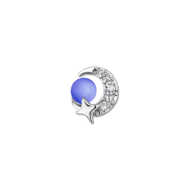 REFLECTING-MOON PIERCING OHRRING