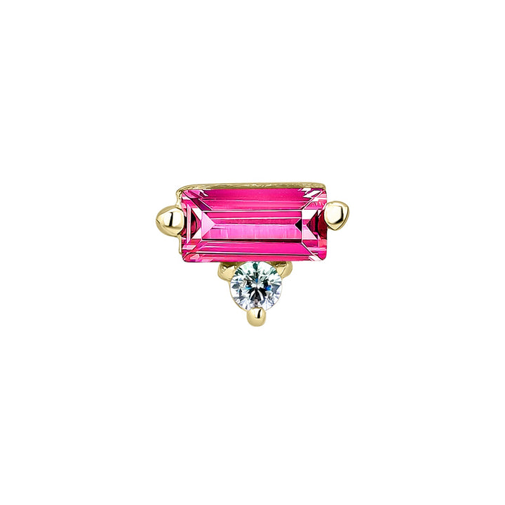ORECCHINO PIERCING RUBINO SATET