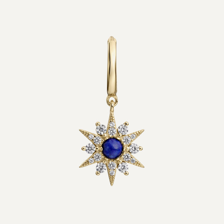 ORECCHINO PIERCING CERCHIO LAPISLÁZULI STAR