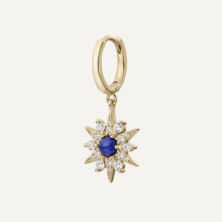 ORECCHINO PIERCING CERCHIO LAPISLÁZULI STAR