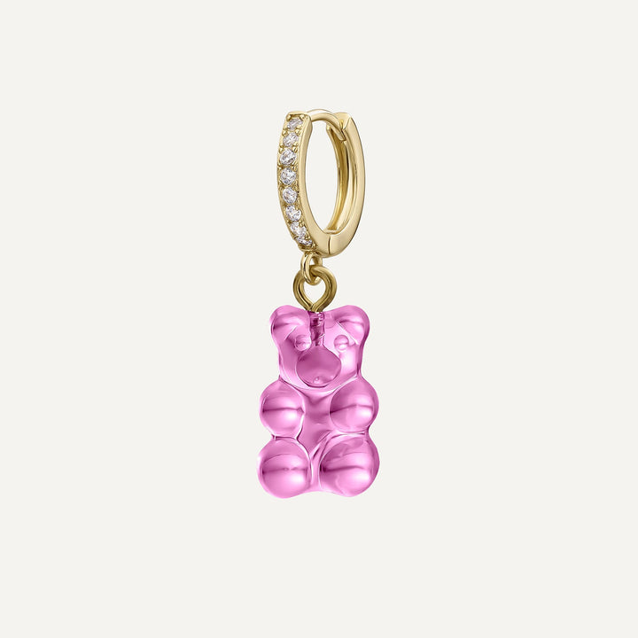 ORECCHINO PIERCING CERCHIO ROSA SUGAR BEAR