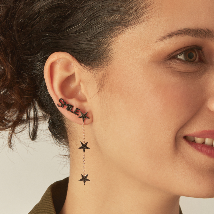 PIERCING-Ohrring Mitternachtsstern