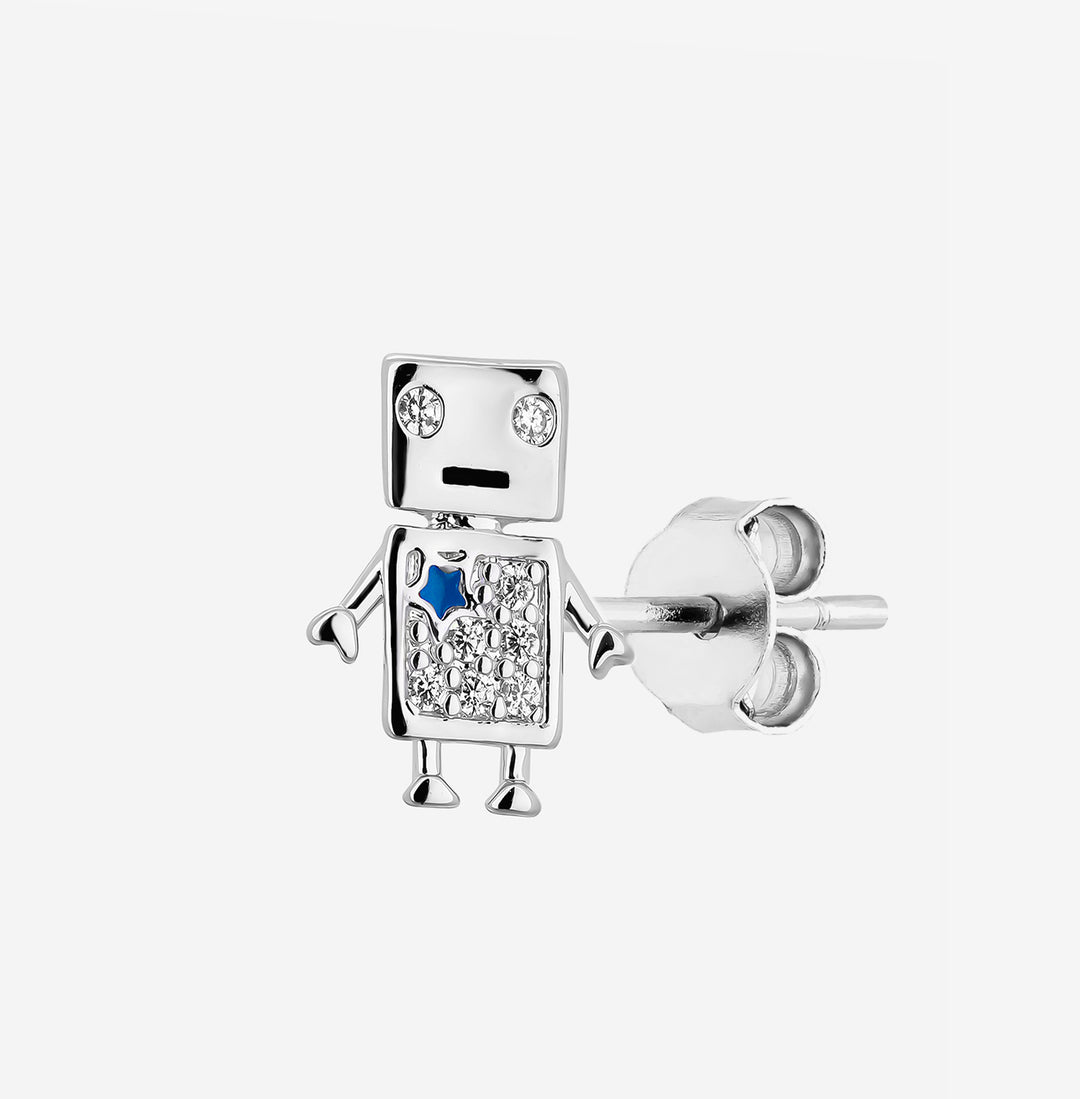 ORECCHINO PIERCING ARGENTO ROB IL ROBOT