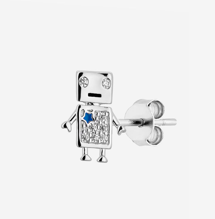 ORECCHINO PIERCING ARGENTO ROB IL ROBOT
