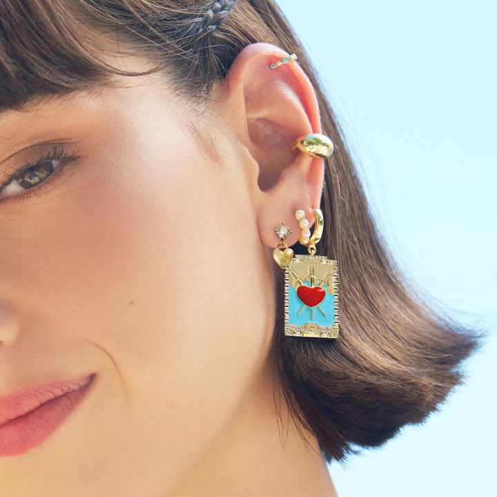ORECCHINO PIERCING CUORE LUMINOSO