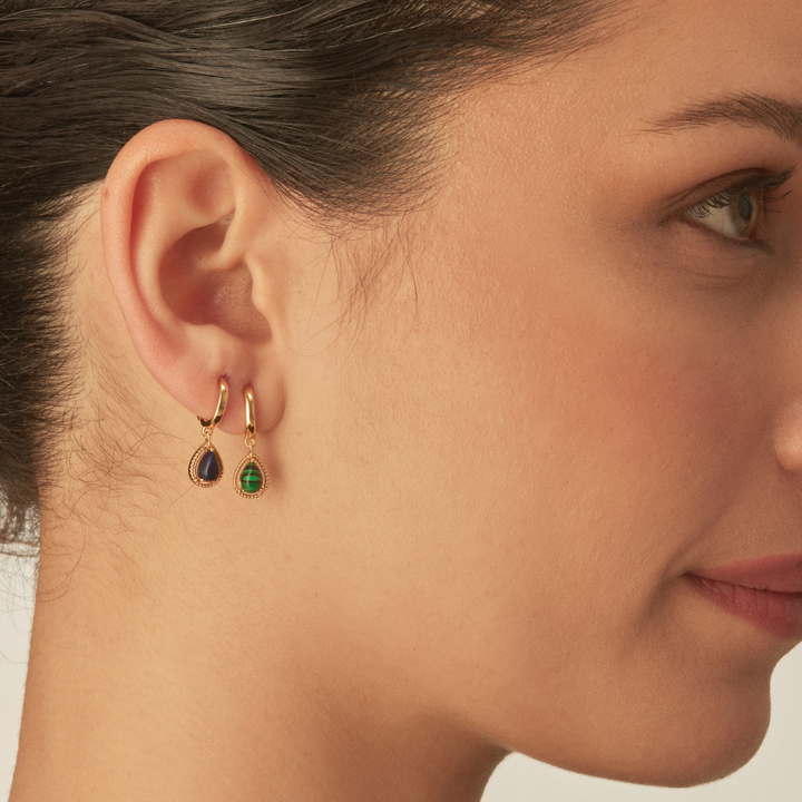 BLAUWE TAORMINA RING PIERCING OORBEL