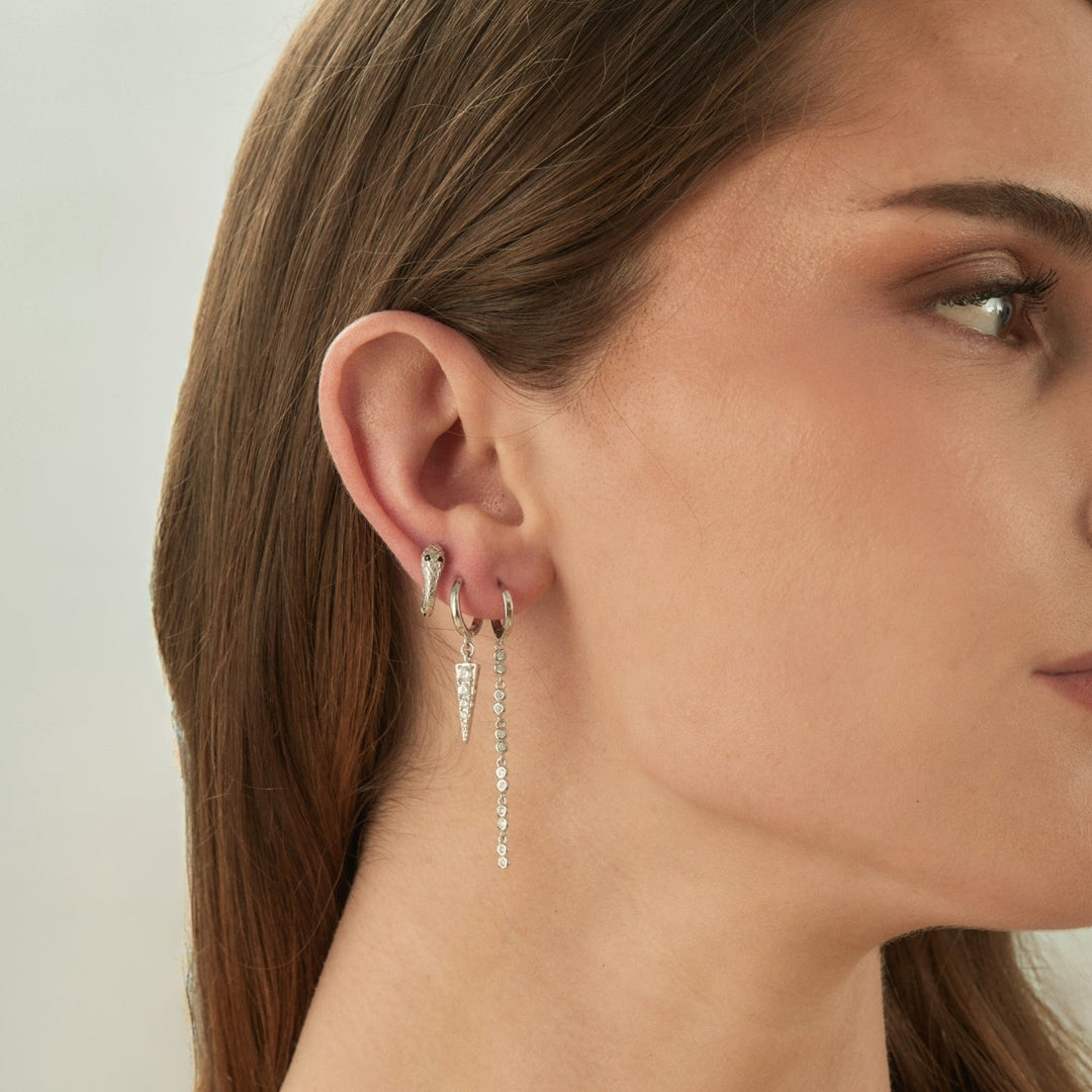 PIERCING OHRRING SILBER SCHLANGE