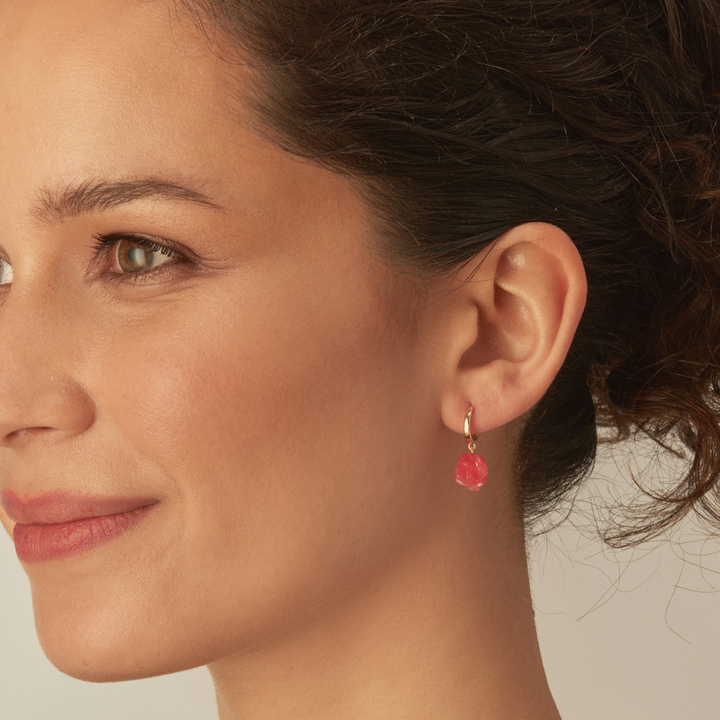 PIERCING-Ohrring Roter Rosenring