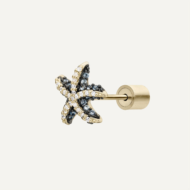 PIERCING AUSKARS BLUE STELLA MARINA