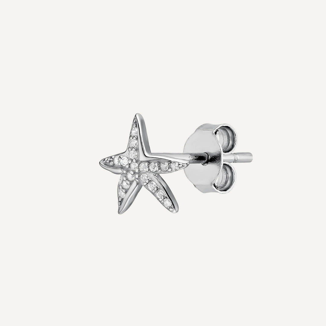 PENDIENTE PIERCING SILVER MARINE STAR