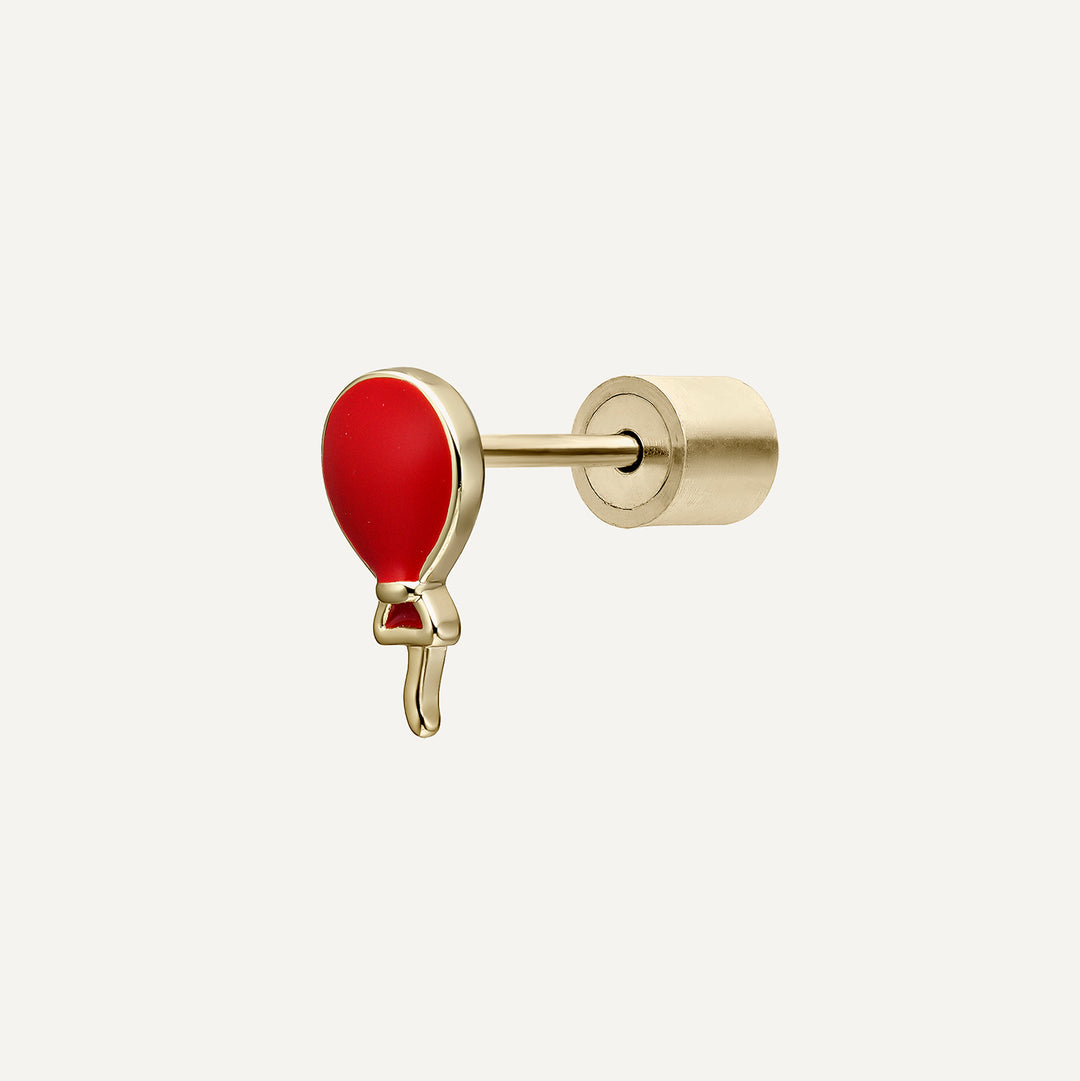 ORECCHINO PIERCING RED BALLOON
