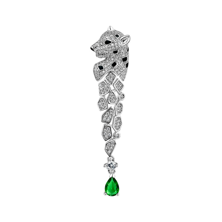 PIERCING EARRING GREEN LEOPARD