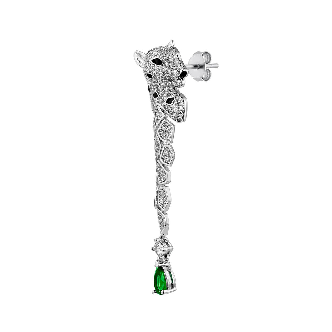 PIERCING EARRING GREEN LEOPARD