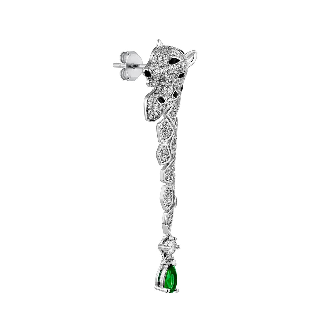 PIERCING EARRING GREEN LEOPARD