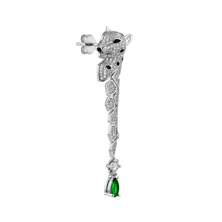 PIERCING EARRING GREEN LEOPARD