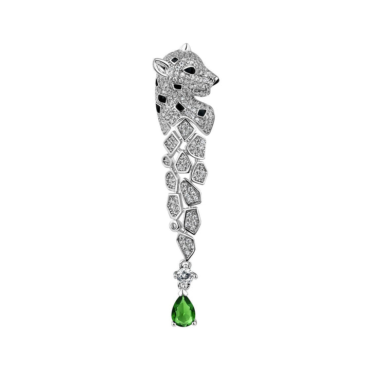 PIERCING EARRING GREEN LEOPARD