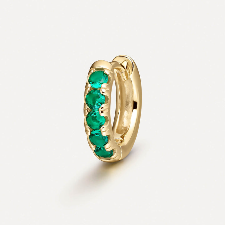 PENDIENTE PIERCING ARO GREEN ZIYA