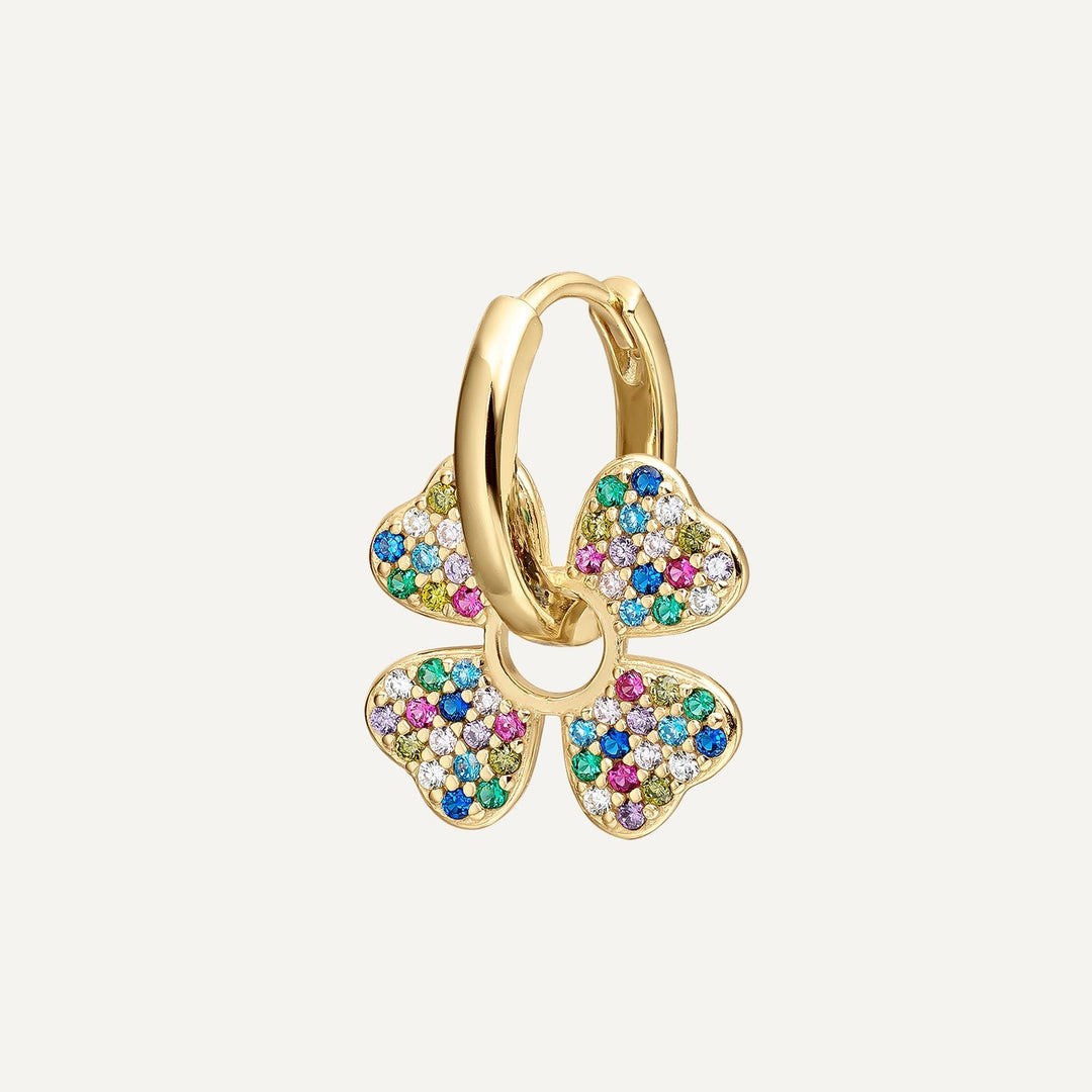 PIERCING OORRING RAINBOW ROSE