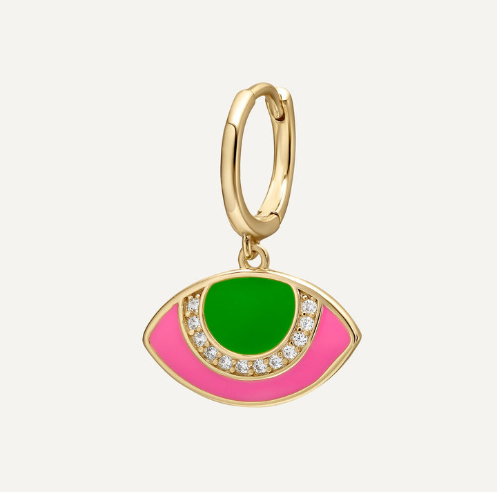 MOSAIK PINK BÖSES AUGE CREOLEN-PIERCING