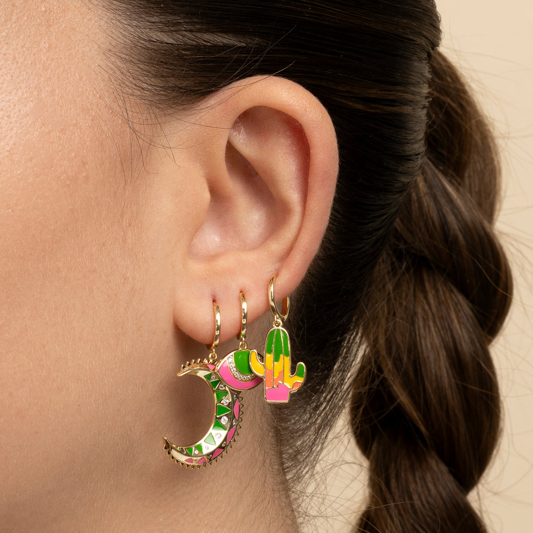 MOSAIK PINK BÖSES AUGE CREOLEN-PIERCING