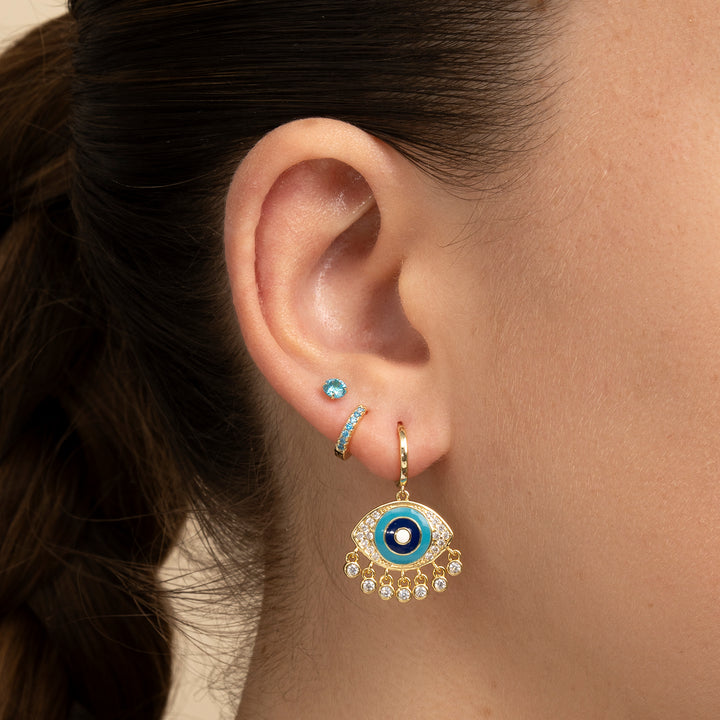 PENDIENTE PIERCING CREOLEN MOSAÏQUE AQUA POWER BÖSSES AUGE