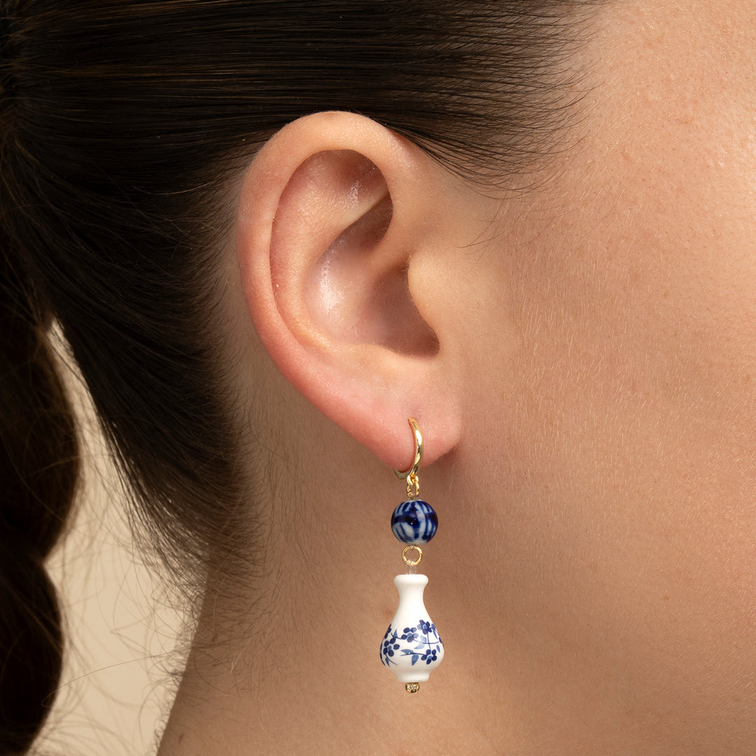 POCELAINE PORTO HOOP PIERCING EARRING