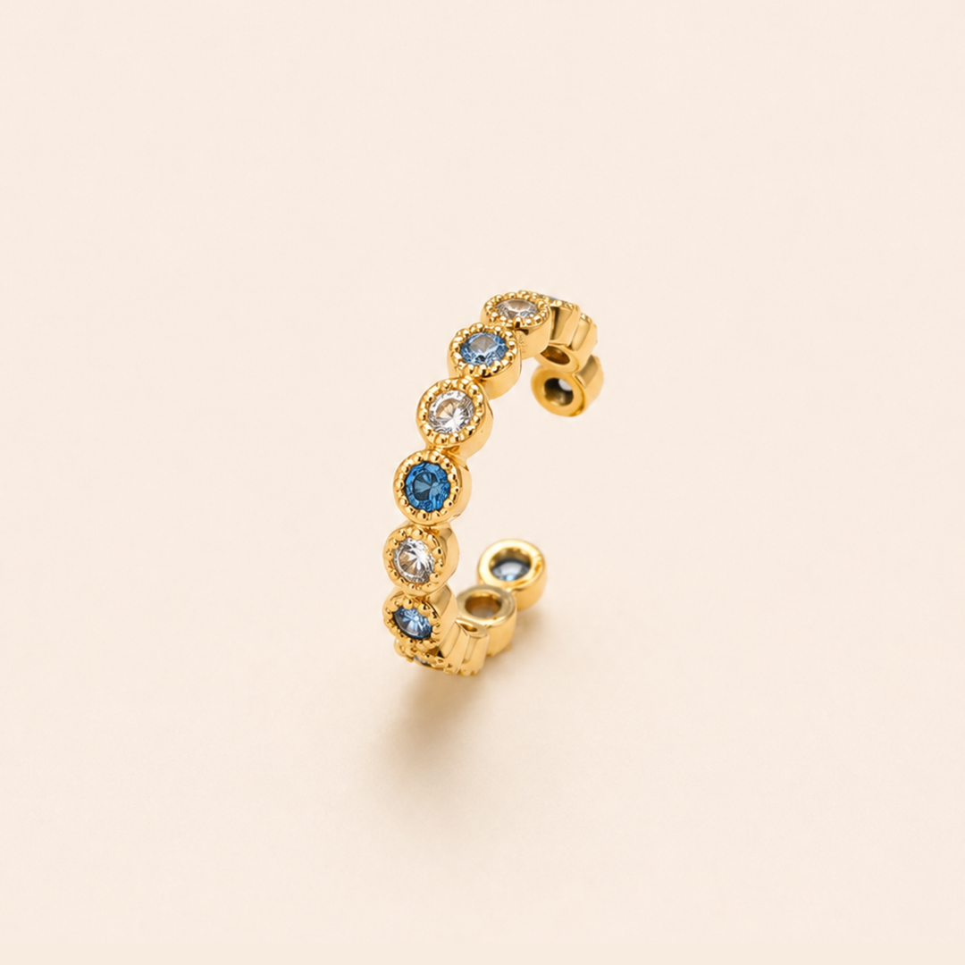 PENDIENTE EAR CUFF AQUA ZURIE