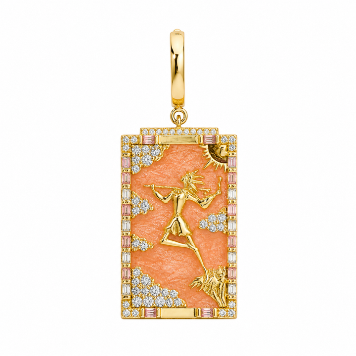 BOUCLE D’OREILLE PIERCING ANNEAU CARTES DE TAROT LE FOU
