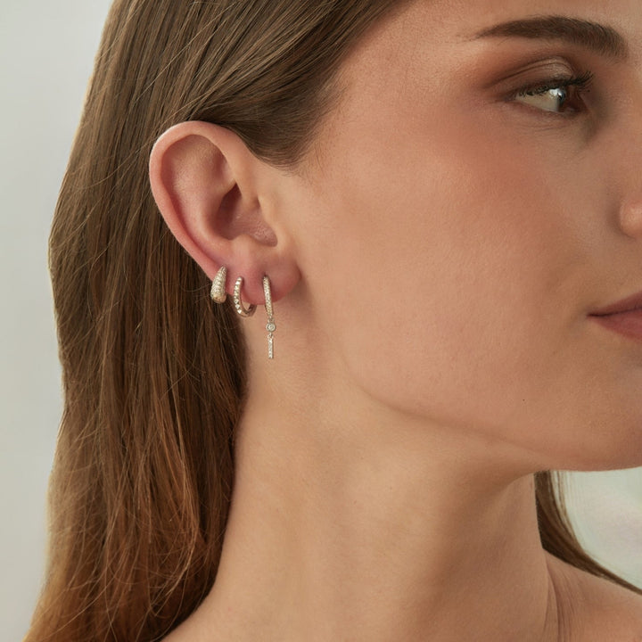 SILBERNER PIERCING-OHRRING ARO DEMY