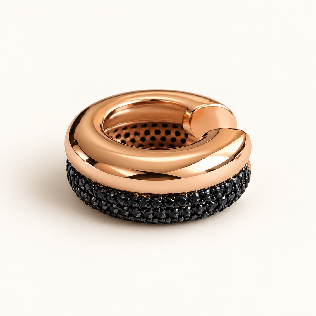 EAR CUFF BLACK COURONNE