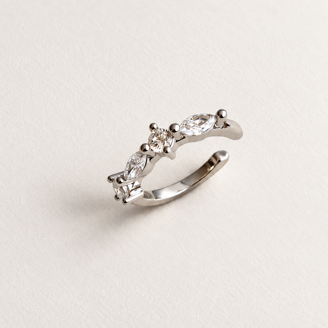 EAR CUFF WHITE RUBAN