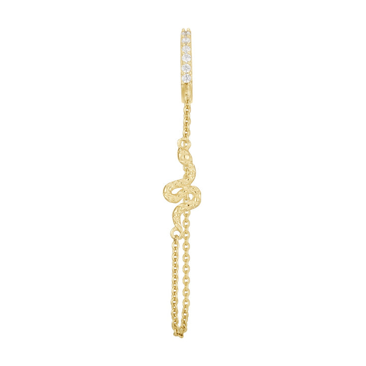 SERPENT-PUNK HOOP PIERCING EARRING
