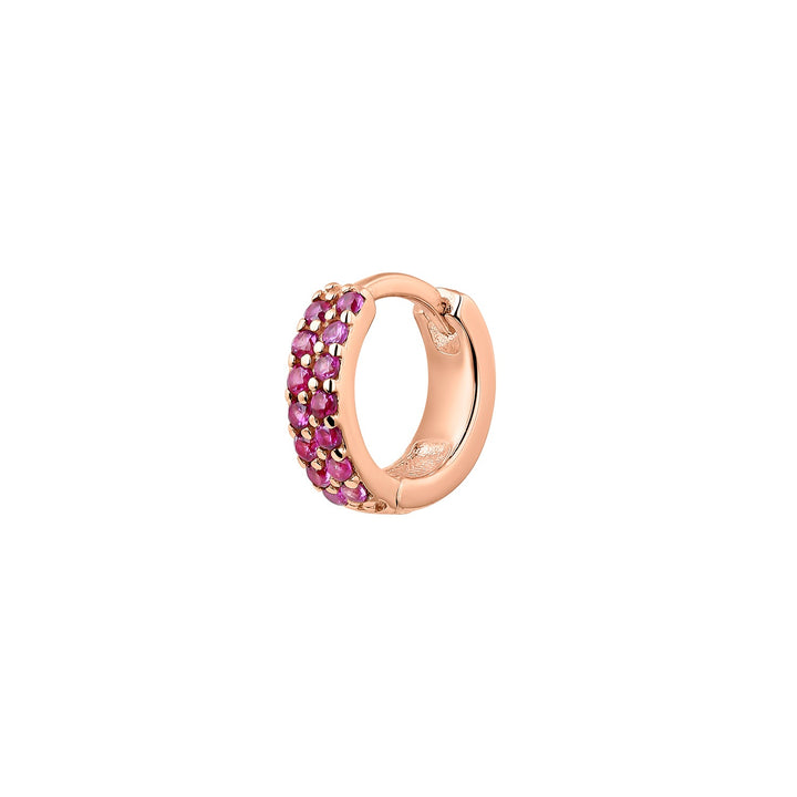 ROSÉGOLD CORUNDUM JEANINNE CREOLEN PIERCING OHRRING