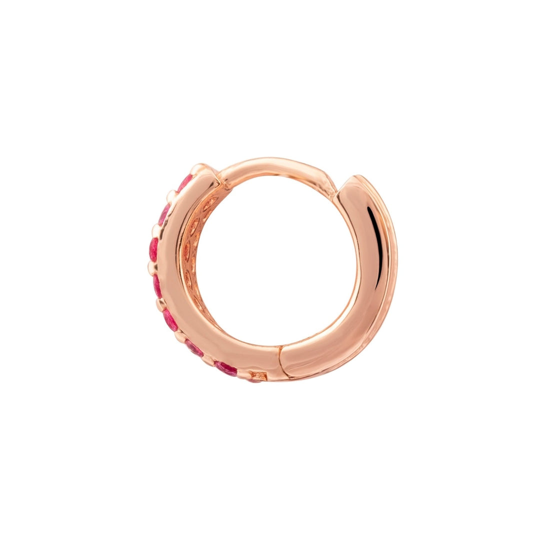 ROSÉGOLD CORUNDUM JEANINNE CREOLEN PIERCING OHRRING