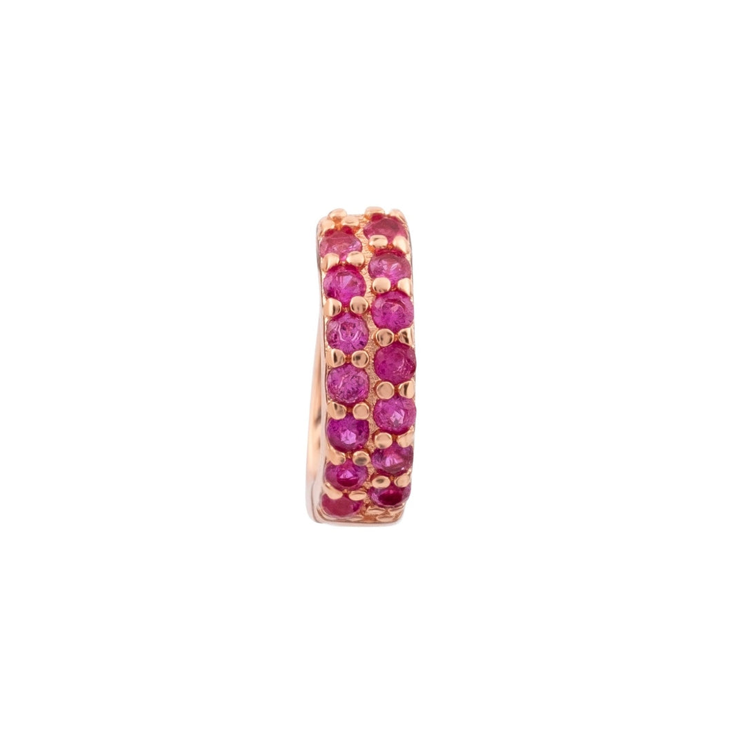 ROSÉGOLD CORUNDUM JEANINNE CREOLEN PIERCING OHRRING