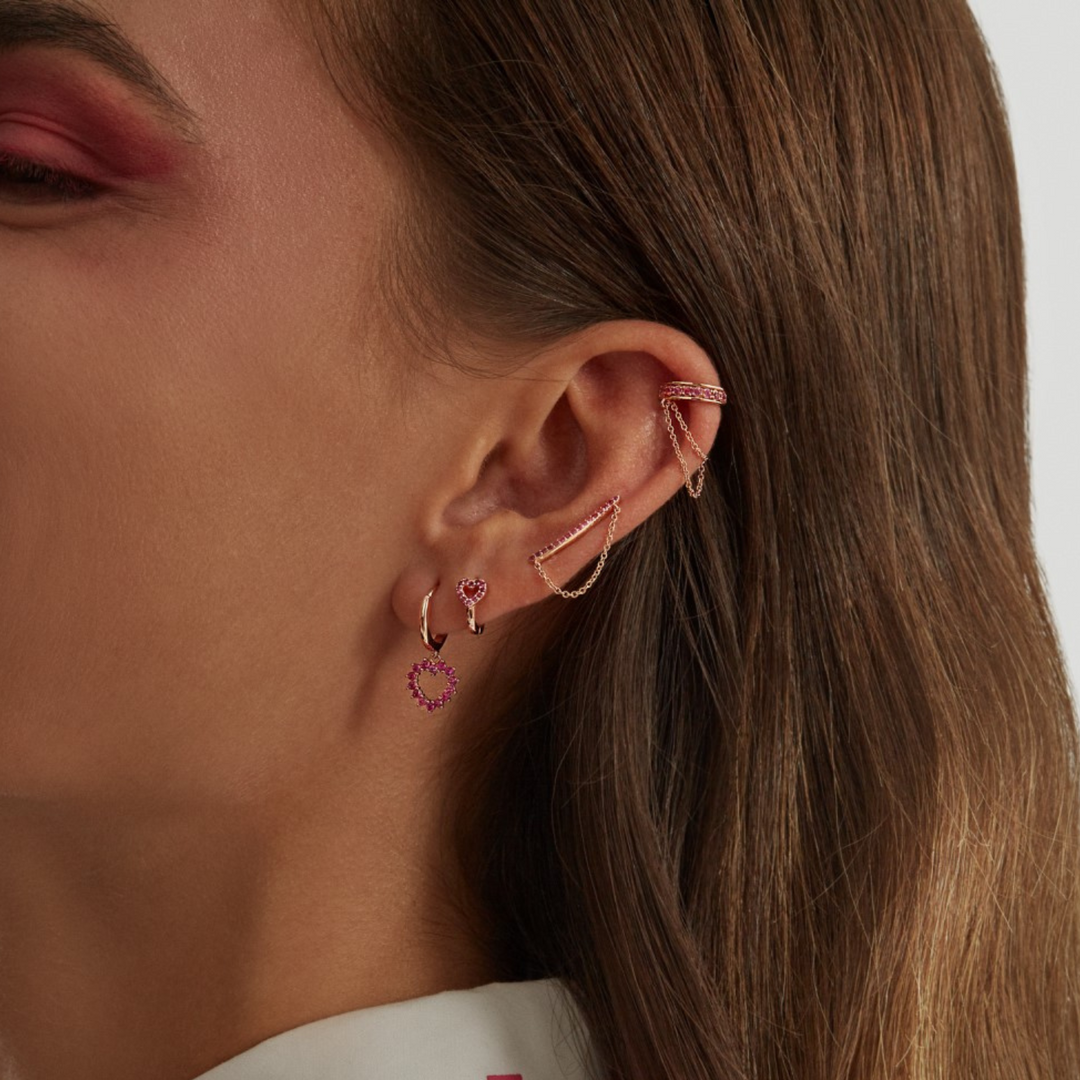 CUORE CREOLEN-PIERCING-Ohrring aus Roségold