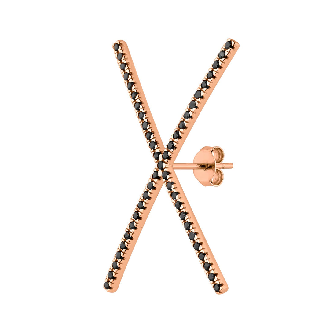 ORECCHINO PIERCING ORO ROSA SPINELLE XXL XA