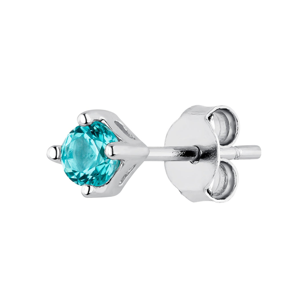 Orecchino piercing in argento blu Luz