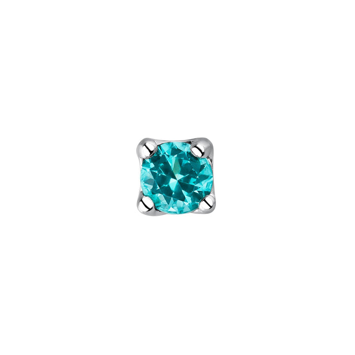 Orecchino piercing in argento blu Luz