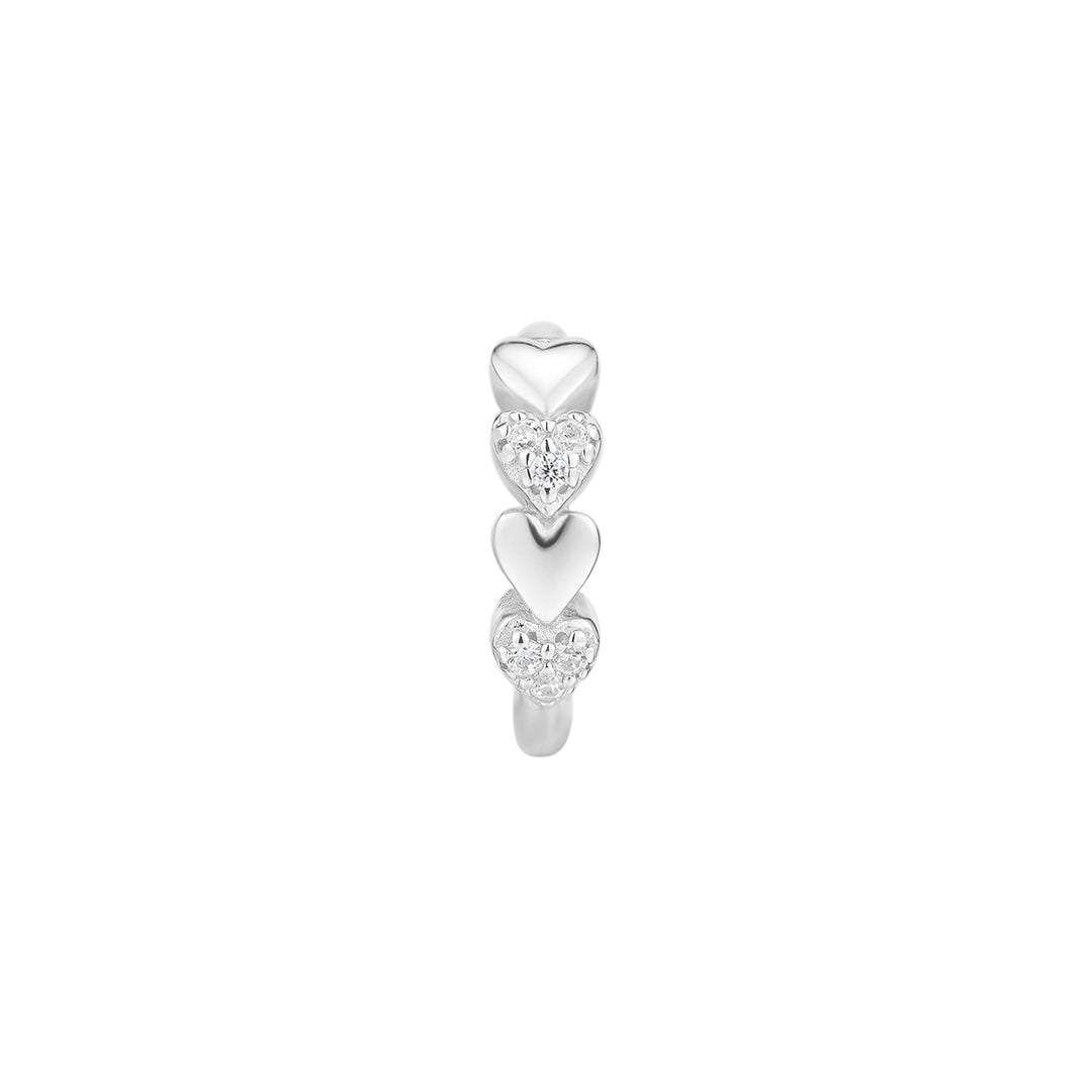 HEARTY SILBER CREOLEN PIERCING OHRRING